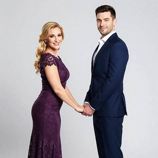 Elegant Couple Portrait in Lace and Suit