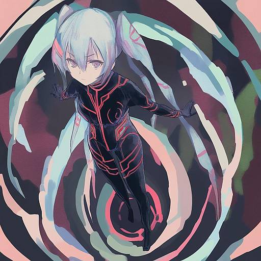 Illustration of Antispiral nia, tengen toppa gurren lagann in the style of Ashiyama yoshinori