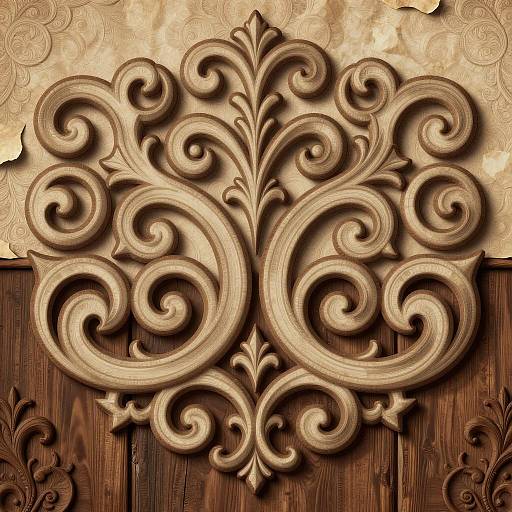 Intricate Tattoo-Style Scrollwork Design