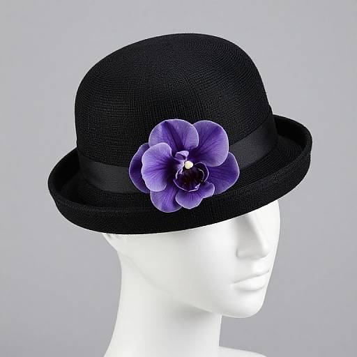 Elegant Black Felt Pillbox Hat