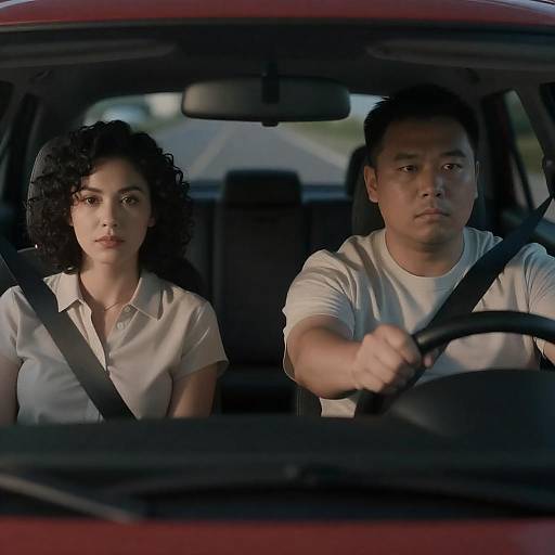 Nighttime Car Scene with a Couple