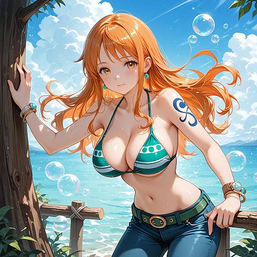 Nami from One Piece in Bikini