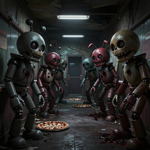 Eerie Abandoned Pizzeria Corridor