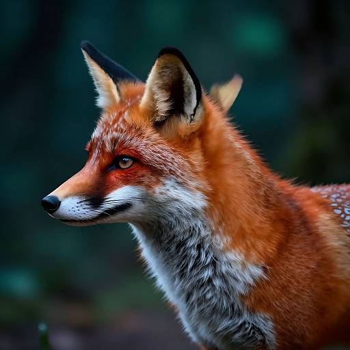 Fox Side Profile with Tribal Patterns