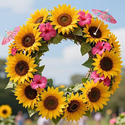 Surreal Summer Wreath with Blooms