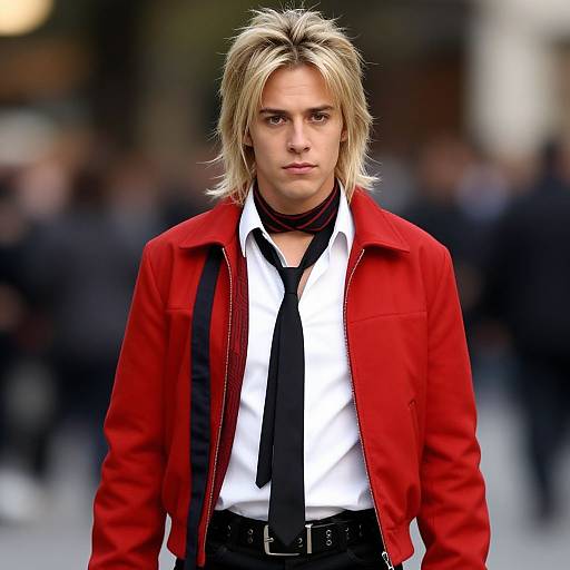 Realistic Portrait of Axl Rose Lookalike