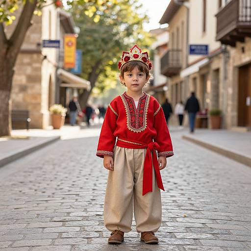 Child in Traditional Festive Attire