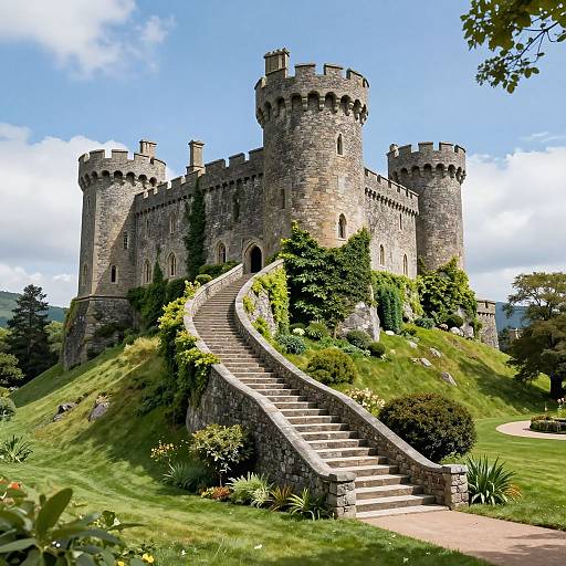 Medieval Castle with AI Infinity Staircase