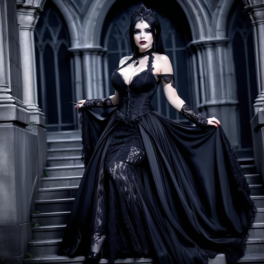 Gothic Exotic Vampire with Allure