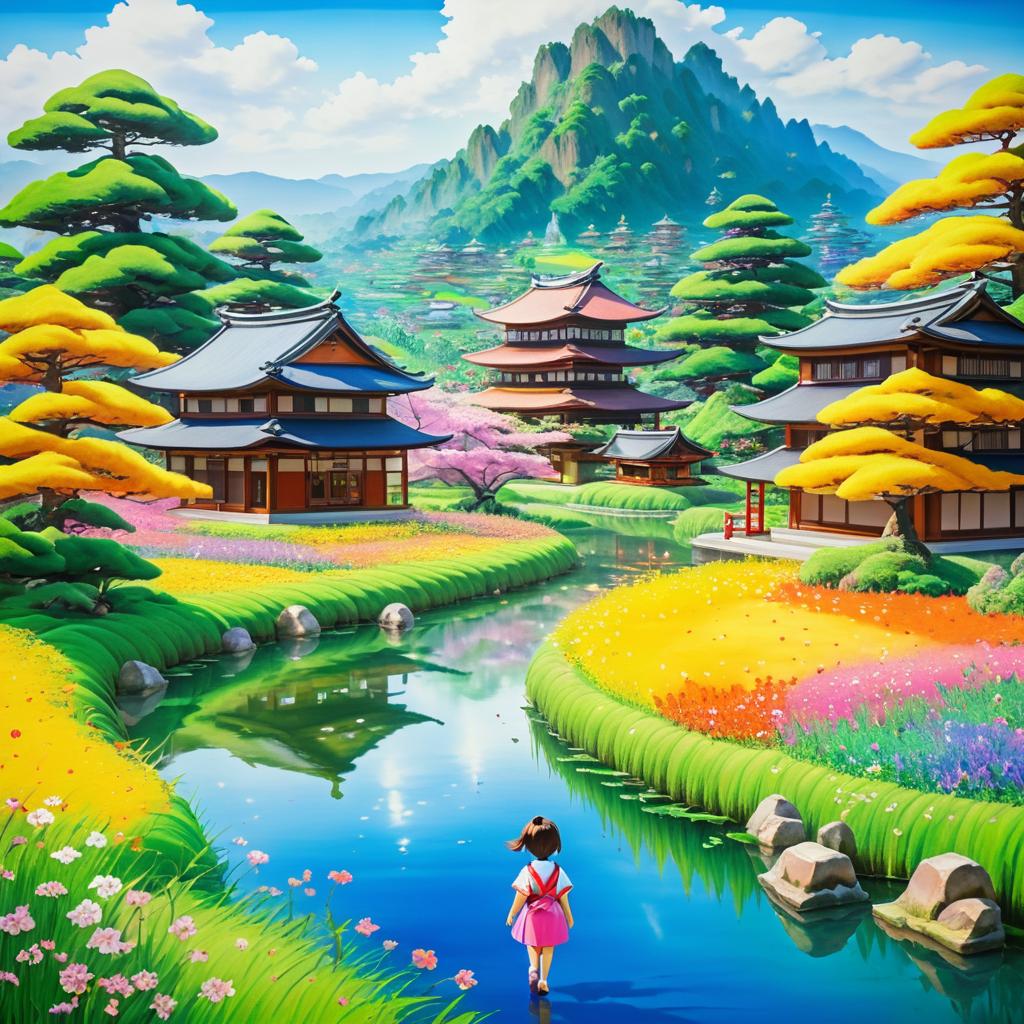 Imaginative Japanese Anime Landscape Art