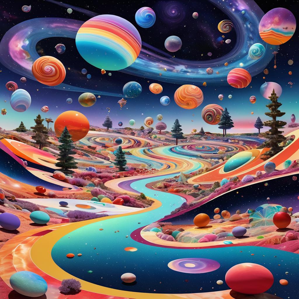 Whimsical Dadaist Jellybean Landscape