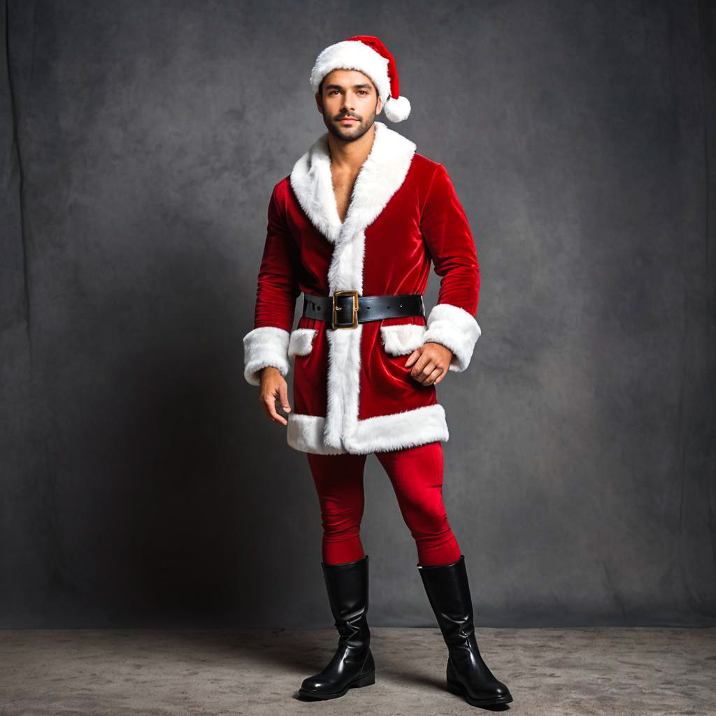 Festive Charisma: Santa Chic Masculine Style