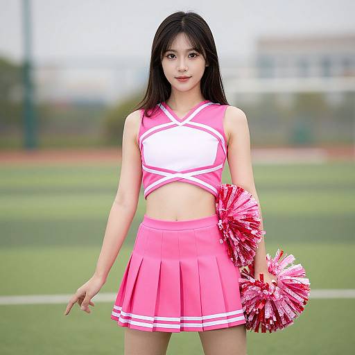 Realistic Pink Cheerleader Solo