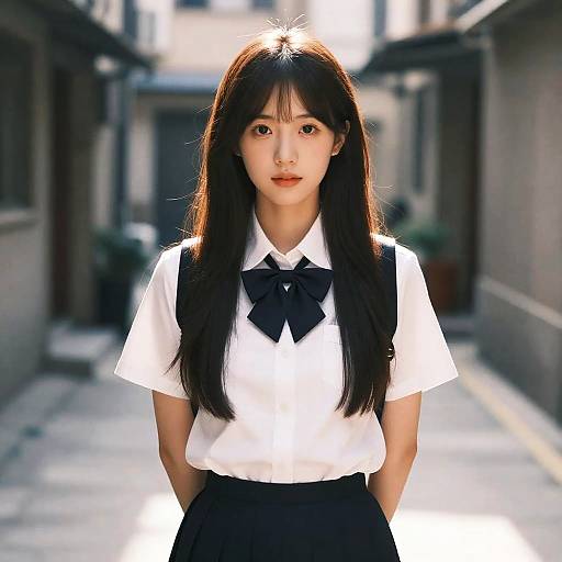 Cinematic Portrait of Girl in Alley