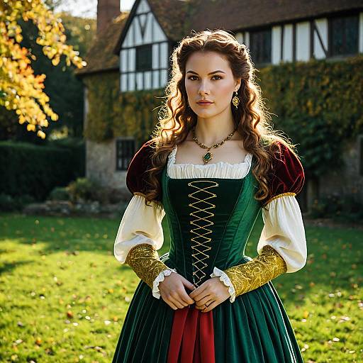 Renaissance Woman in Garden Costume