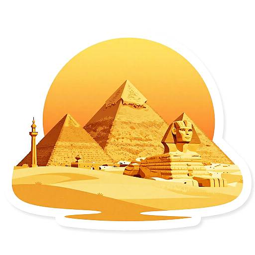 Cairo Landmarks Minimalist Vector Art
