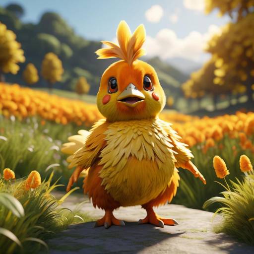 Cinematic 3D Render of Humanized Torchic Cinematic 3D Render of Humanized Torchic