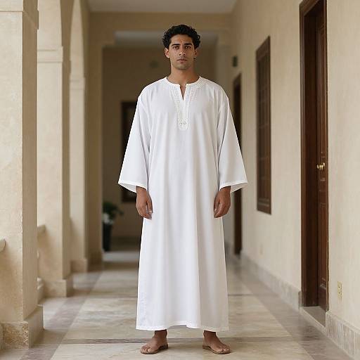 Man in Greek White Robe