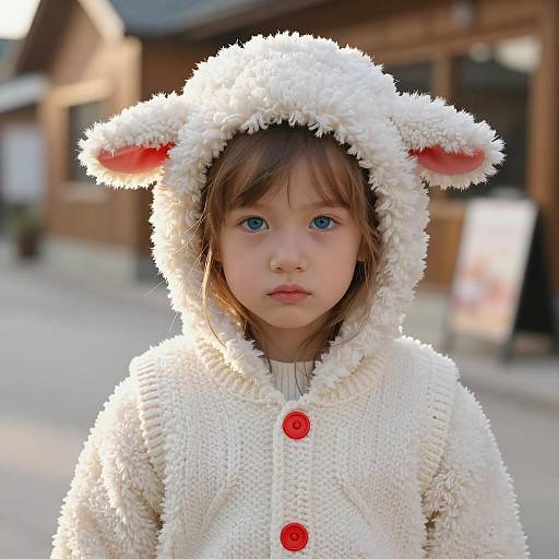 Young Girl in Sheep Costume