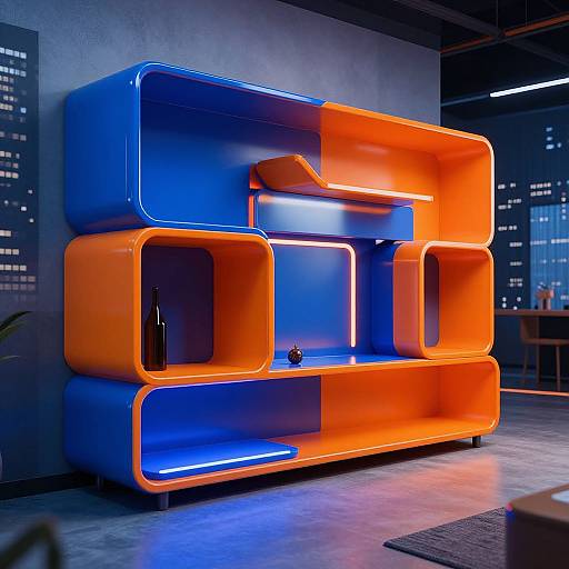 Futuristic Modular Cyberpunk Furniture