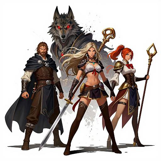 Dynamic Fantasy Heroes with Weapons