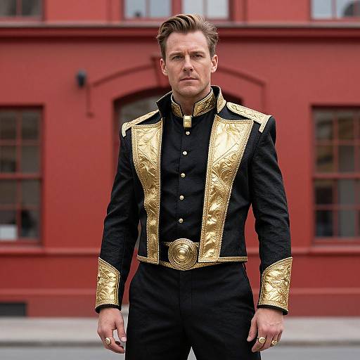 Ringmaster in Black and Gold Jacket