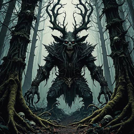 Surreal Dark Fantasy Cursed Forest Art