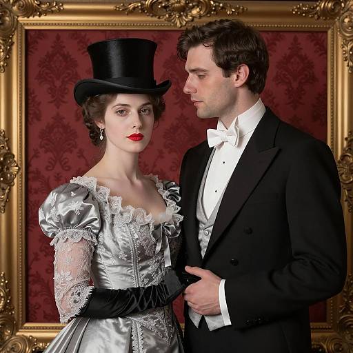 Elegant Victorian Portrait of a Couple
