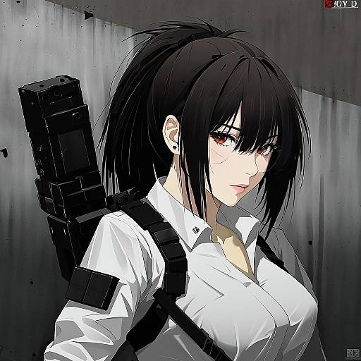 Illustration of Angelia (girls' frontline), girls' frontline in the style of Saihate (d3)