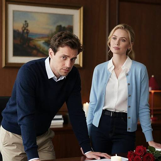 Intense Office Interaction Between Colleagues