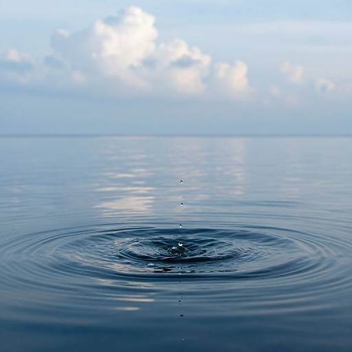 Serene Ocean Ripple Reflections