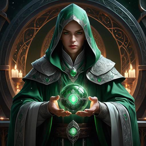 Radiant Young Mage in Fantasy Robes Radiant Young Mage in Fantasy Robes