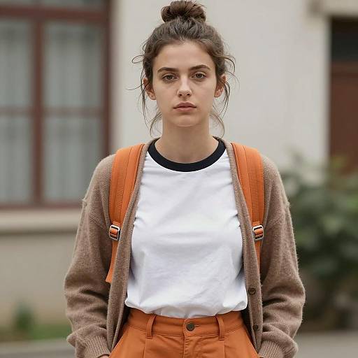 Stylish Casual Portrait of Young Woman