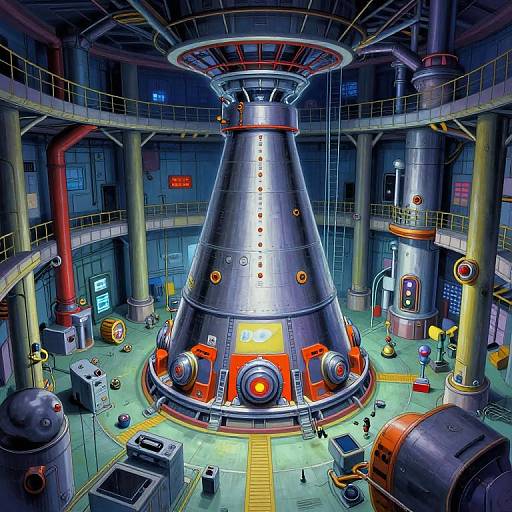 Colorful Creepy Giant Lab Interior