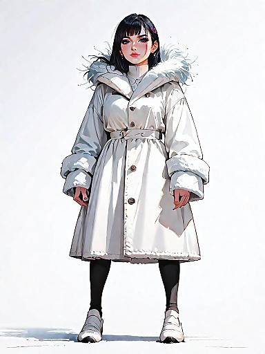 Luxe Winter Style Full-Body Illustration