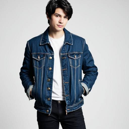Young Man in Denim Jacket and White T-Shirt
