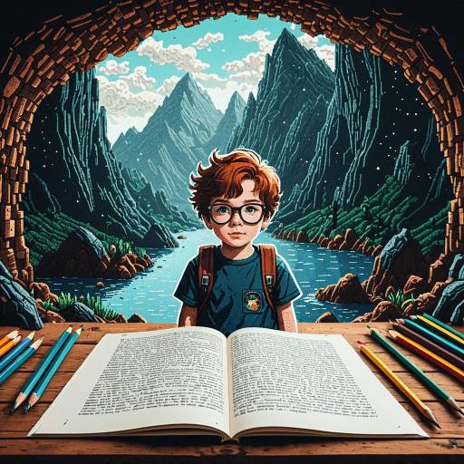 Pixel Art Child Adventurer in Mystical Cave