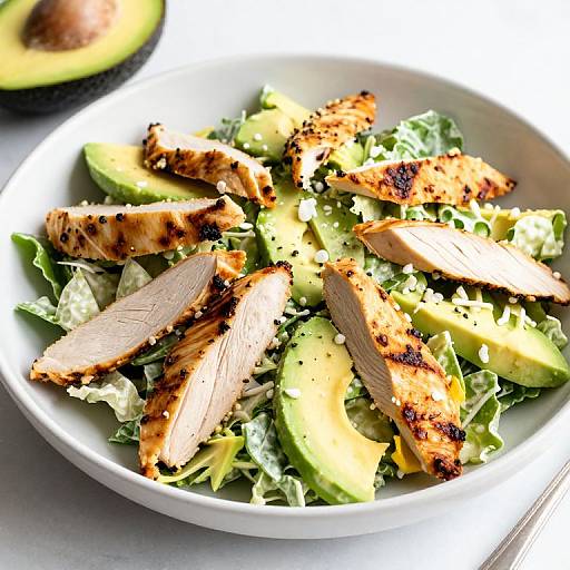 Skinny Chicken Avocado Caesar Salad