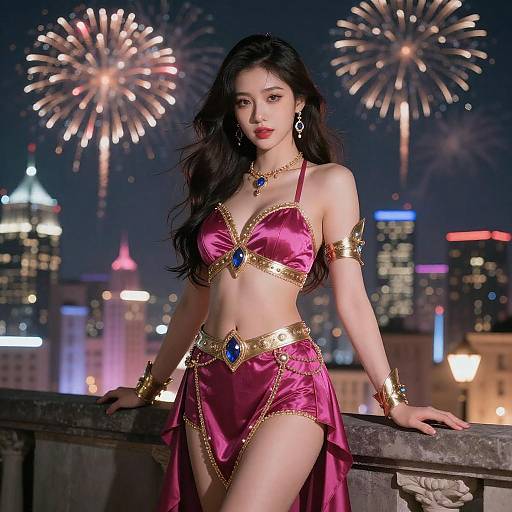 Enchanting Cityscape with Vibrant Character