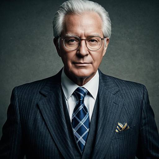 Mature Man in Tailored Suit and Glasses