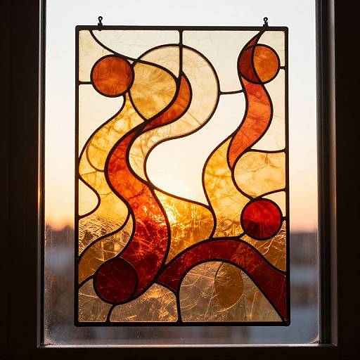 Modern Abstract Stained Glass Design