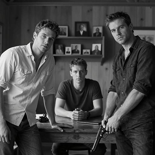 Intriguing Black and White Room Scene