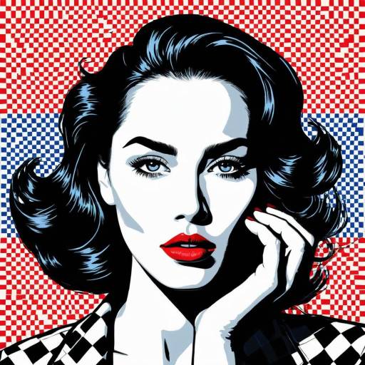 Vibrant Pop Art Woman Portrait