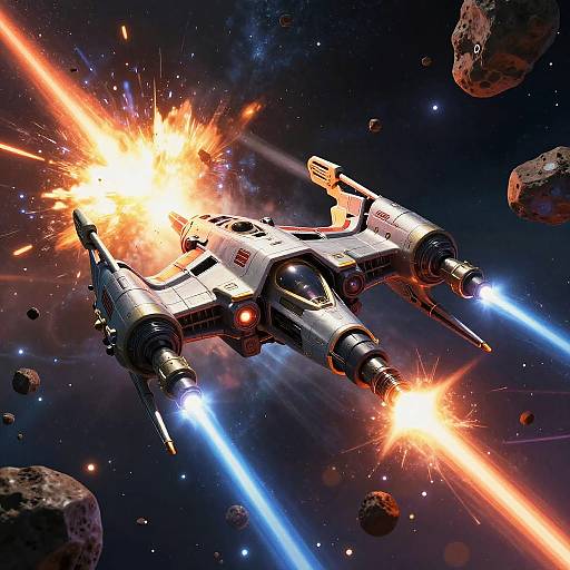 Star Wars Starfighter Asteroid Dogfight