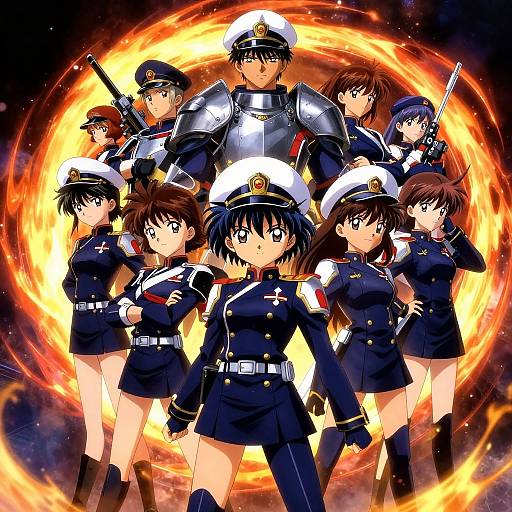 Anime Naval Fleet Characters in Action
