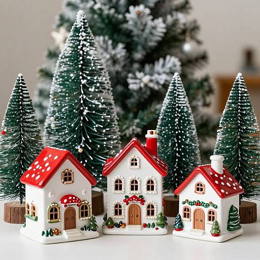 Ceramic Christmas Village Display