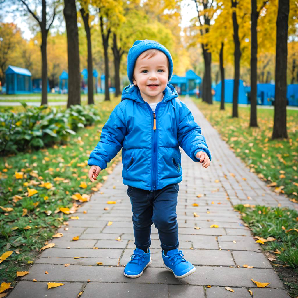 Playful Child in Vibrant Park