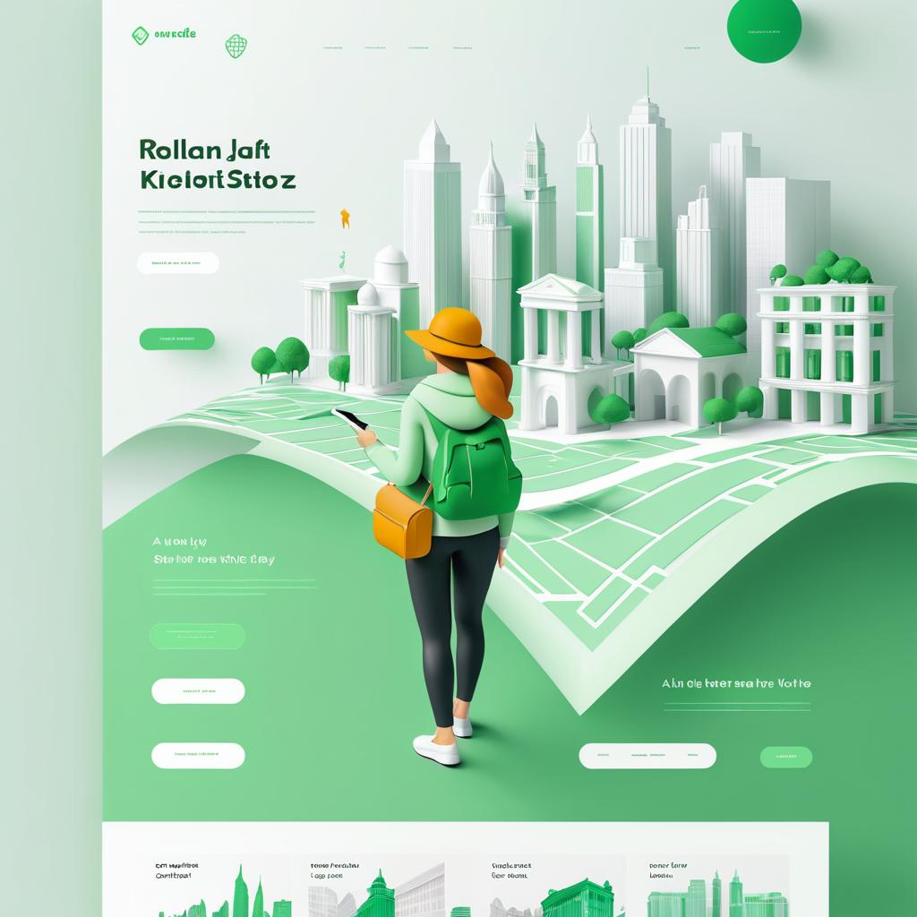 Minimalist Travel Guide Homepage Design