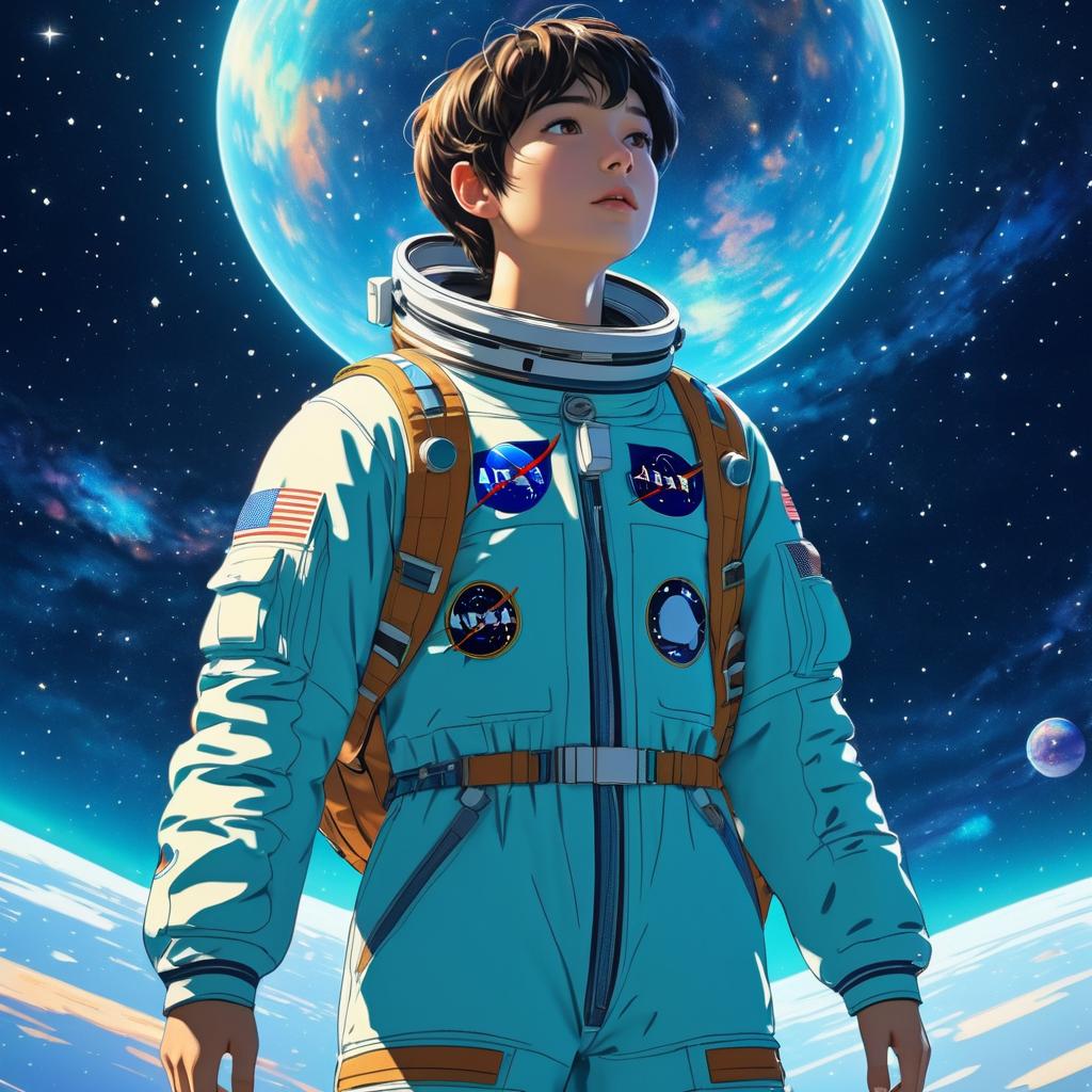 Psychedelic Astronaut Fashion in Space