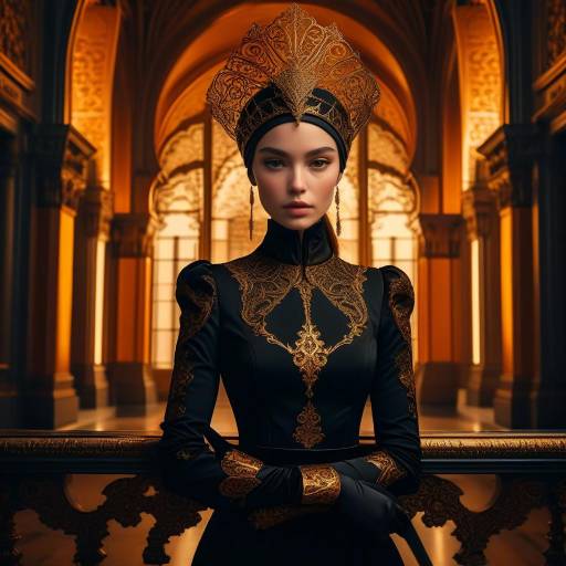 Elegant Portrait of a Fashionable Woman